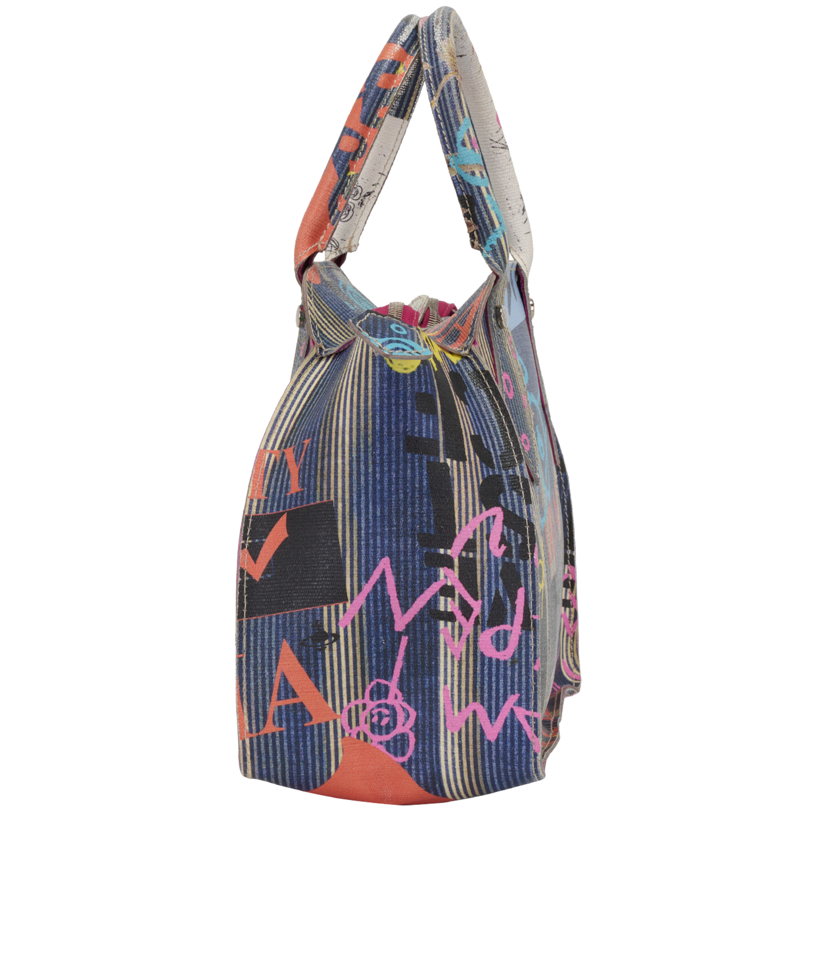 Anarchy, &pound;160, Handbags, Blue/Green/Orange/Pink, Canvas, Bottom view